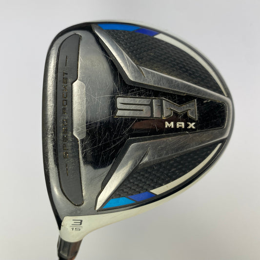 Taylormade Sim Max 15 Degree 3 Wood - Left Handed (43")