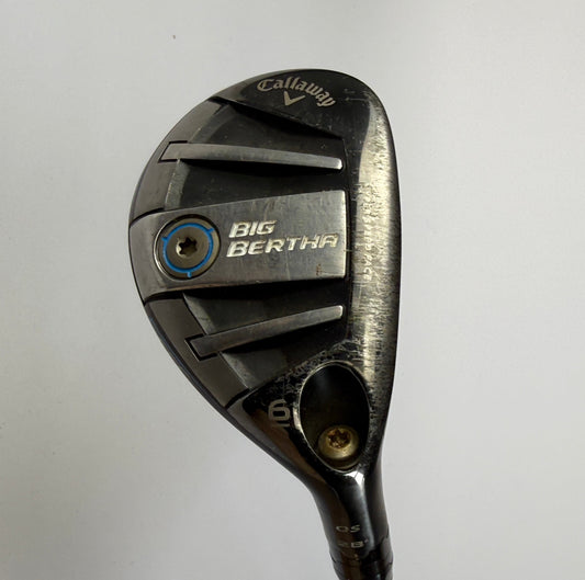 Hybrid Golf club with 'Callaway Big Bertha' branding on a light gray background