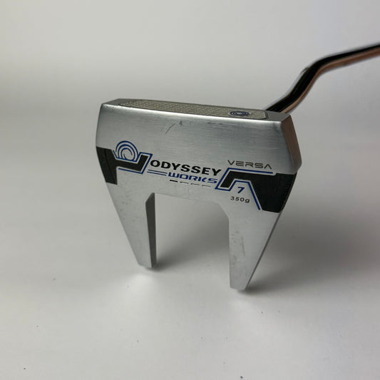 Golf putter head with Odyssey branding on a white background