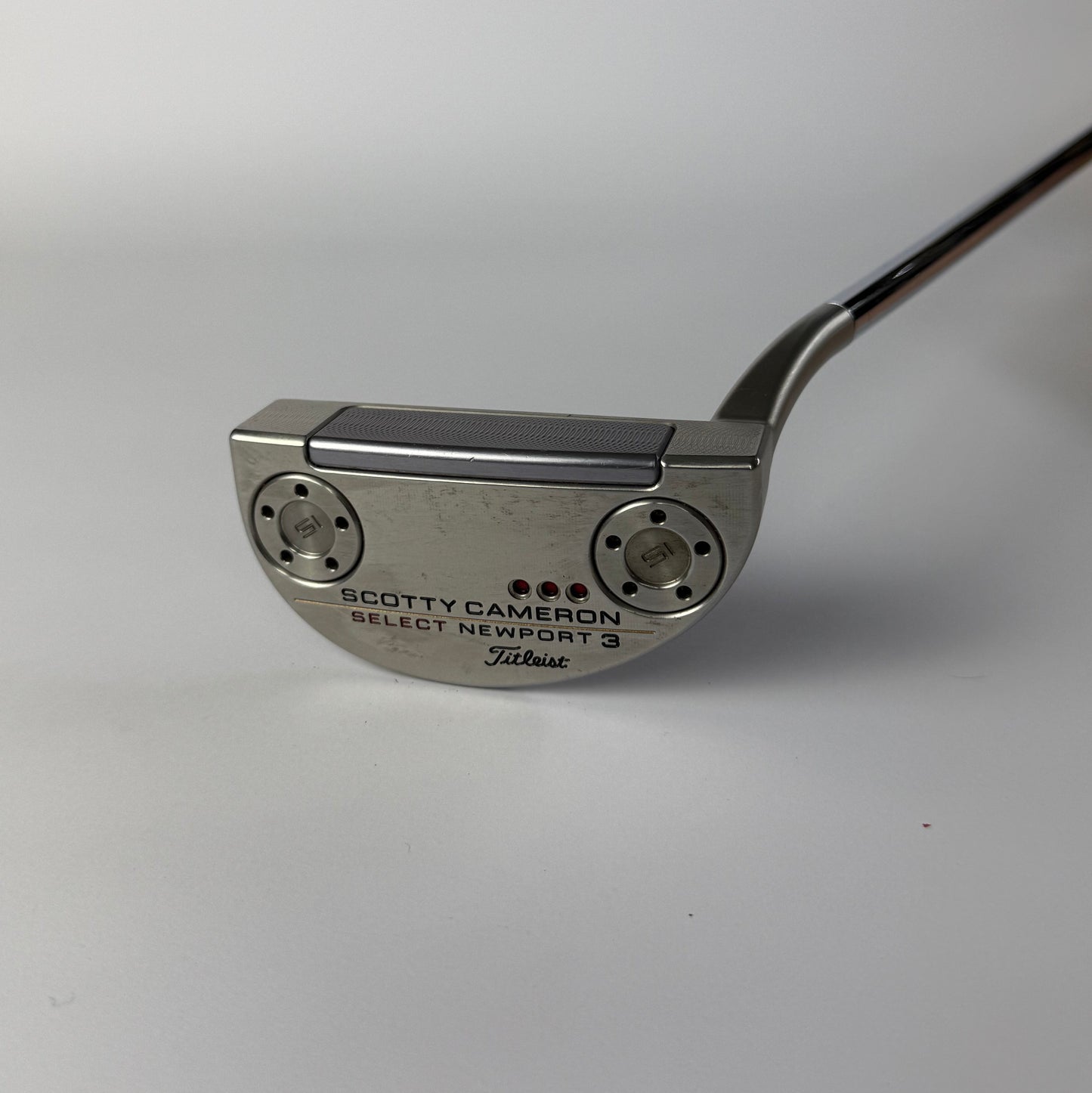 Scotty Cameron Select Newport 3 putter golf club on a white background