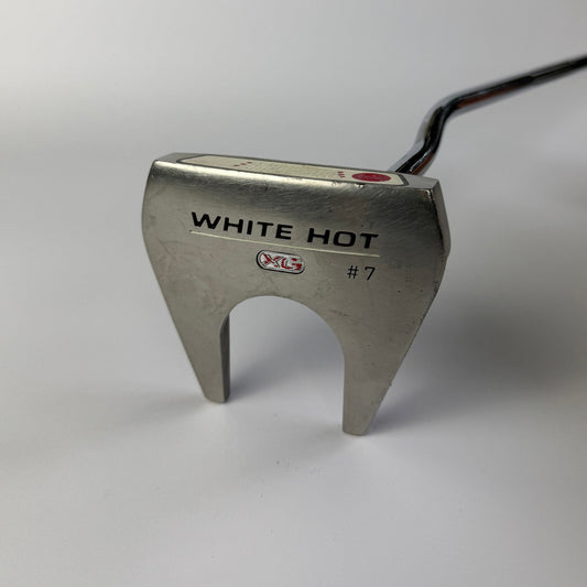 Golf putter with 'Odyssey White Hot XG #7' branding on a white background