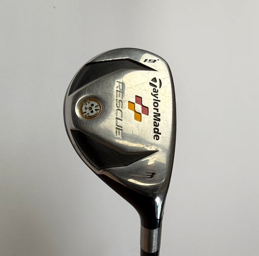 Hybrid golf club with TaylorMade logo on a white background