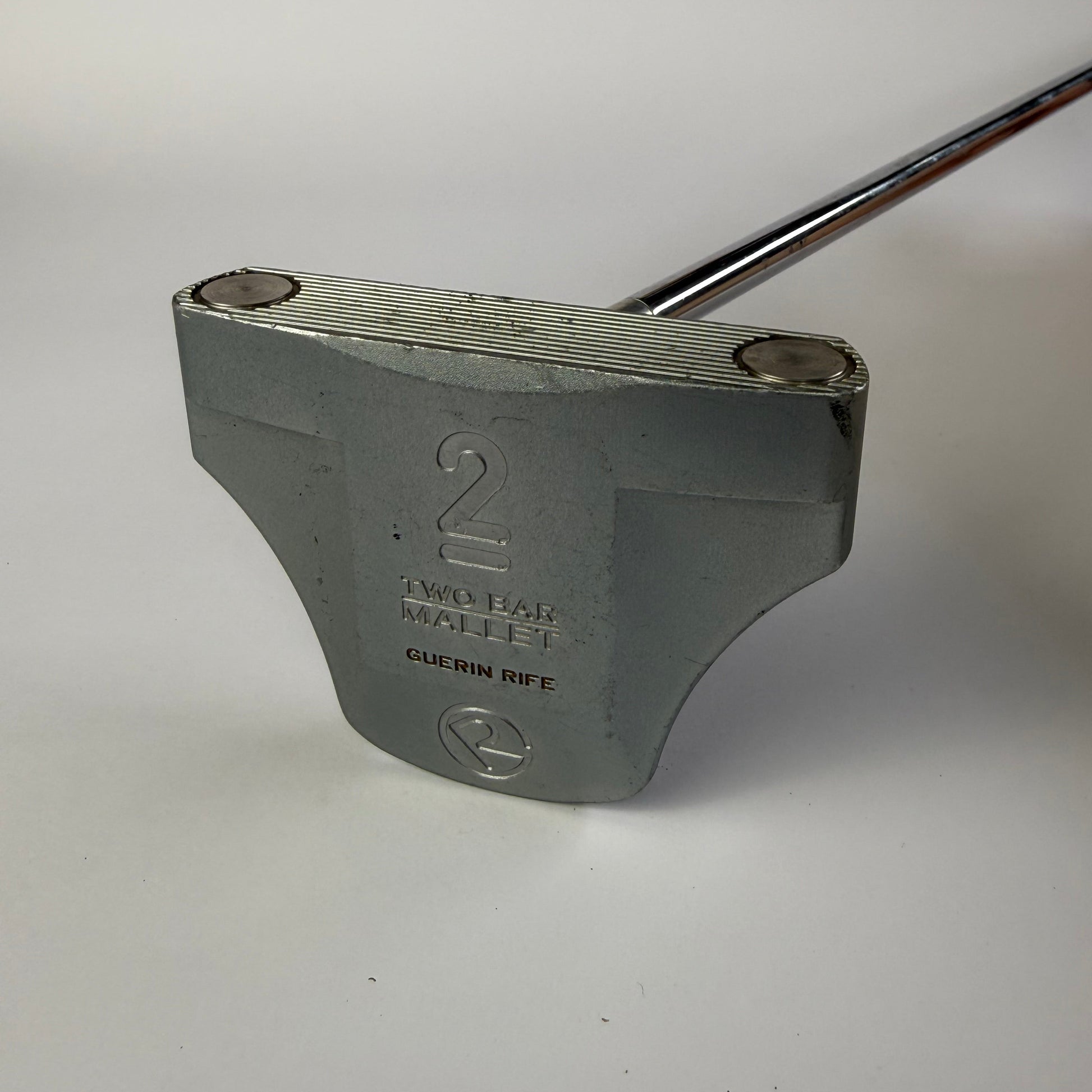 Rife 2 Bar Mallet putter on a white background
