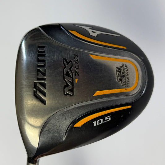 Golf club head with Mizuno branding on a light gray background